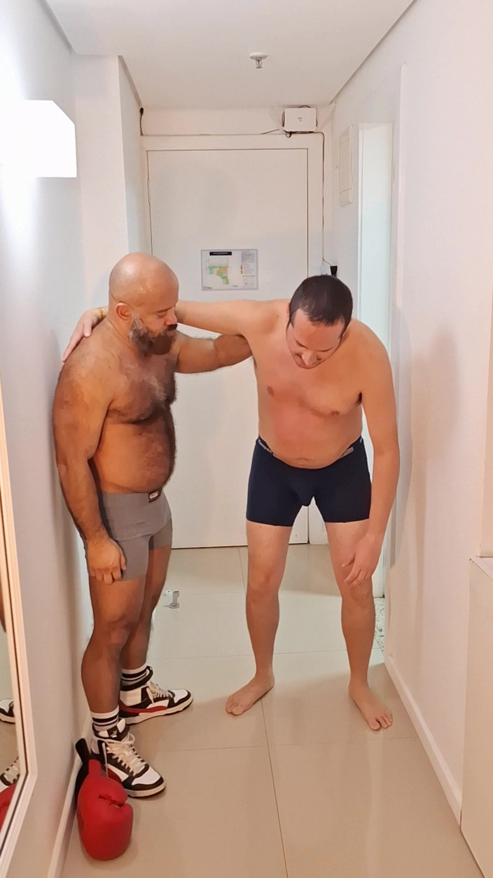 Punchbagplz: Naughtybearbr - Heavyweight Body Shot Challenge