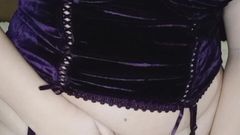Tits Fucking Dildo Riding in Corset