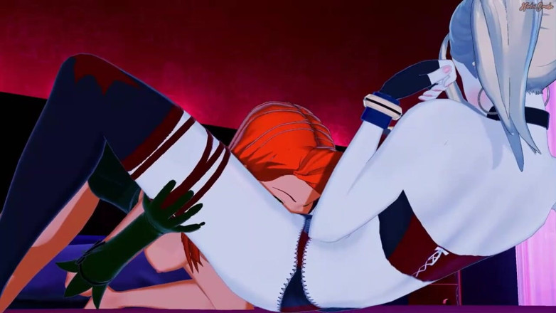 Hentai Smash: Harley quinn dan poison ivy saling jilat dan jilat memek...