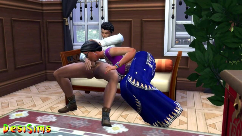 Desi Sims: Versi bahasa Inggris - tante seksi india selingkuh sama cowok berondong -...