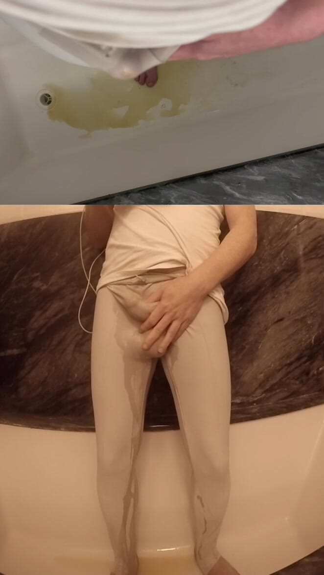 AmateurBoysPissing: I Couldn't Hold It - Wetting Myself in Gym Outfit - Front...