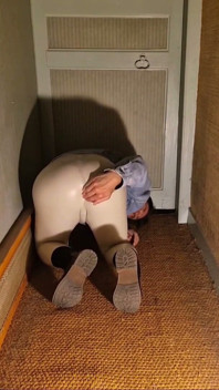 Spanking and Ass Exposure in a Corridor