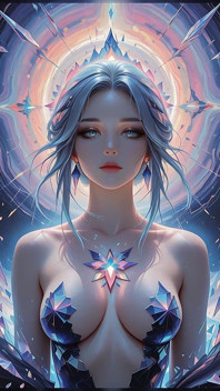 Astral Vortex Dewi Dengan Asap Obsidian dan Crystal Light Fantasy Ai Art Slideshow