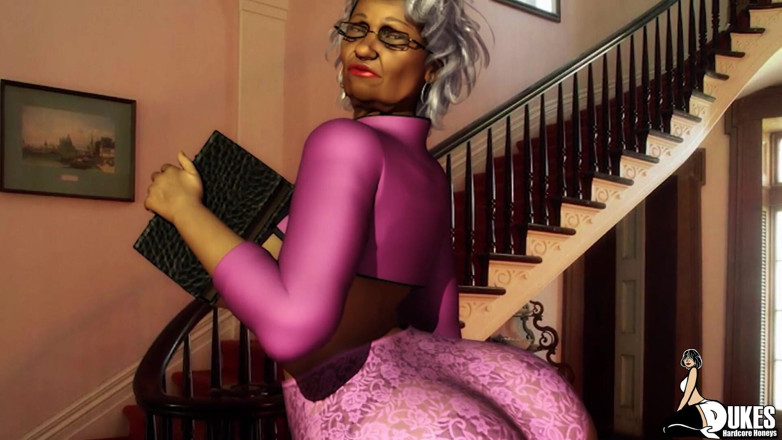 Dukes Hardcore Honeys: Big butt granny fucked in a threesome