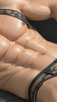 This Athletic Blonde Guy Jerking off in Lingerie Will Drive You Wild