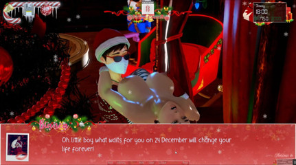 Cumming Gaming: Nieograniczone Święta Bożego Narodzenia [Xmas Hentai porno grać], ep.9 - Spustoszyłem miss Santa...