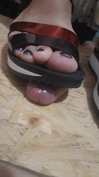 Step on Cock with Sandals