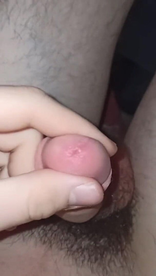 Glassofsperm: Young horny teen boy playing with his penis at night