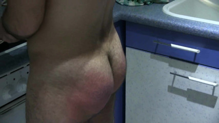 Femdom Austria: Beating him with wooden spoon to cook better