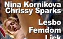 Edge Interactive Publishing: Chrissy Sparks &amp;amp; Nina Kornikova: lesbian, femdom, jilat memek