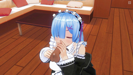 H3DC: 3D 成人动漫。Rem口交特写