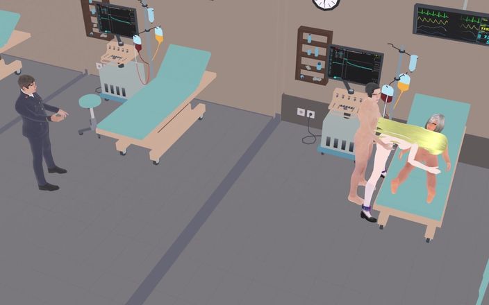 Naughty 3d fairies: Eris ублажает своих спасателей в больнице космического корабля
