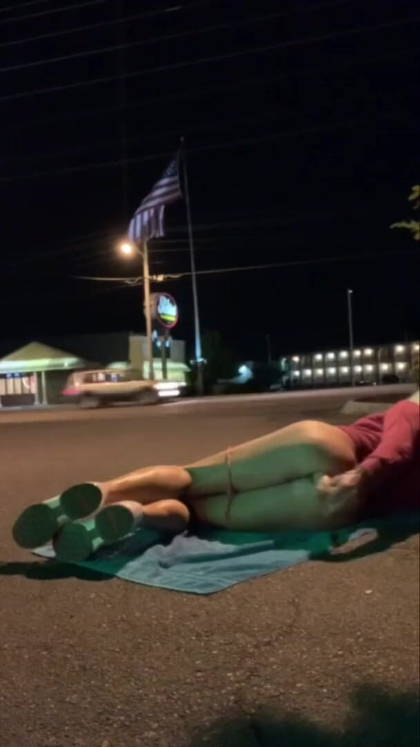 CindieLove: Wild risky outdoor anal dildo sexy sissy exhibitionist