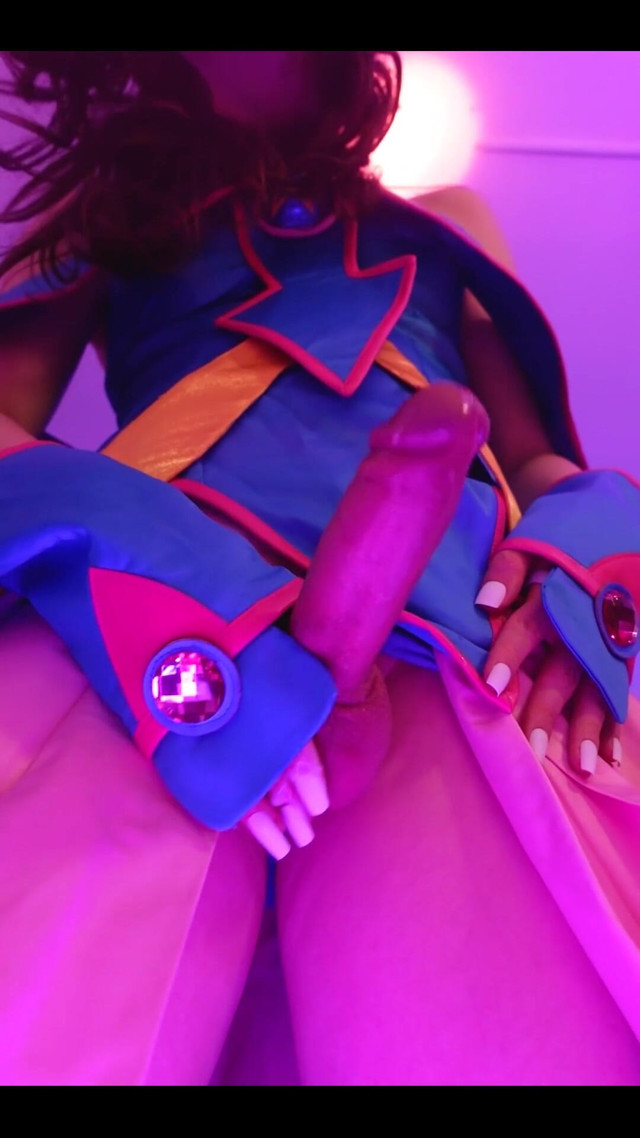 Dark Magician Girl shows off her big dick (Lala's world)