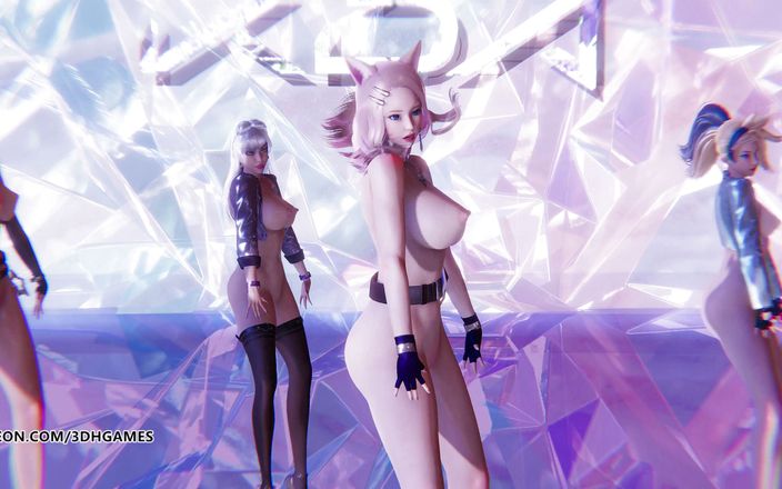 3D-Hentai Games: KDA - Plus de danse nue Ahri Akali Evelynn Kaisa Kda...