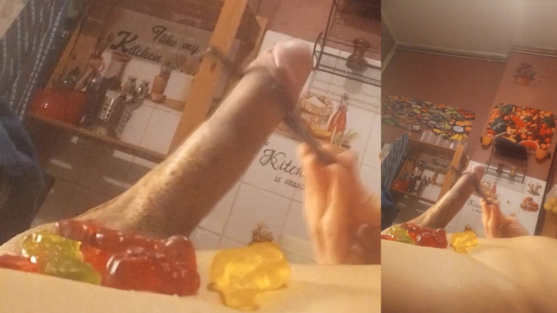 Jon Arteen: Jon Arteen Swallows Cum Candies in Nantaimori Style on His...
