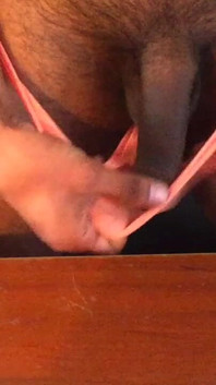 Orange Stretchy Pantykok Amateur