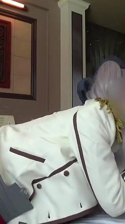 F Cup Busty Cosplayer in Naval Style Outfit Enjoys a Private Hotel Shoot That Turns Into an Intimate Moment (The Sexual Issues)