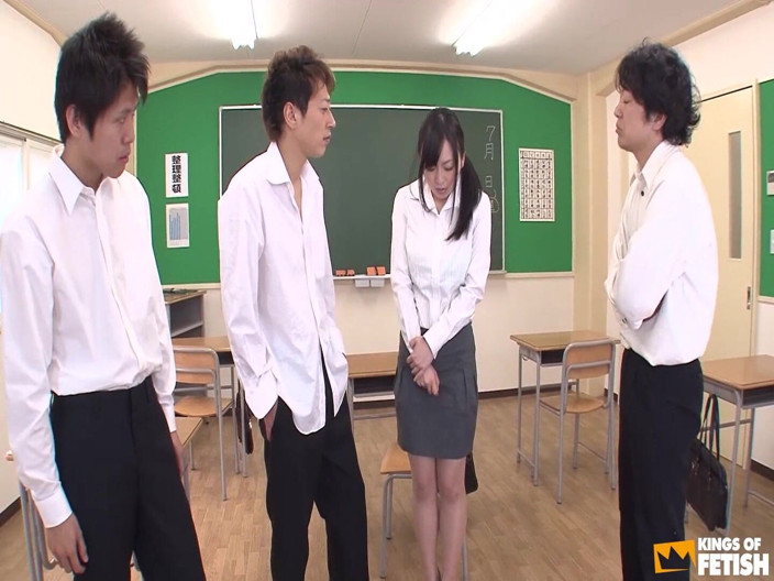 Pure Japanese adult video ( JAV): Japanese teacher squirts a lot in the classroom while getting...