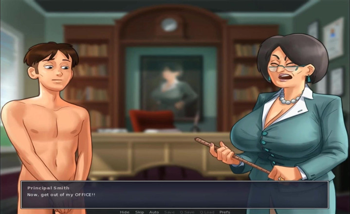 Hentai World: Summertime saga - 사무실에서 젖탱이를 보여주는 Annie | 하드코어 섹스