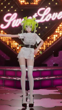 Hatsune miku shake it, пісня роздягання, танець хентай mmd, 3d колір світлого волосся, редагувати smix