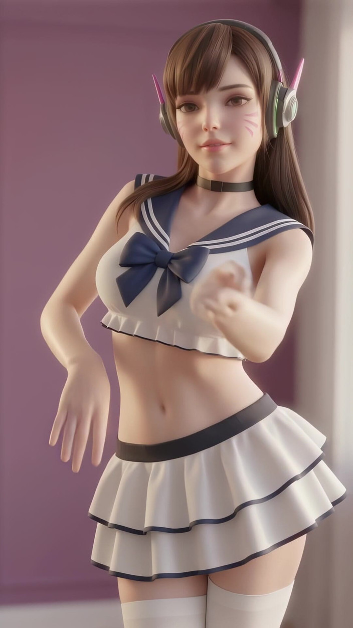 3D-Hentai Games: La danza burbujeante de D.va (generación de chicas - Gee)