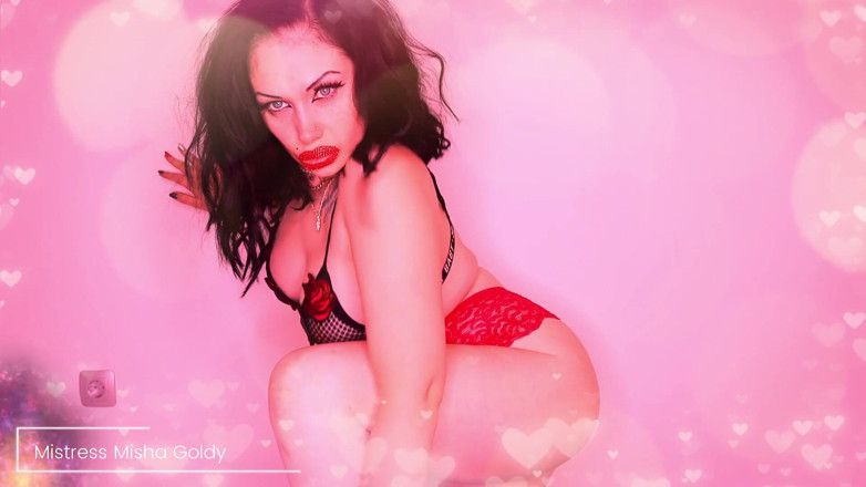 Goddess Misha Goldy: Aanbid mijn kristallen lippen! Joi