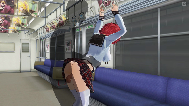H3DC: Awek kolej hentai berambut merah 3d dikongkek pantat dalam kereta api