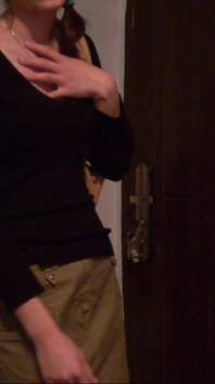 Skinny Teen with Glasses Full Bladder Desperation and Trying Pee on the Floor