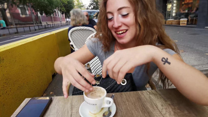 Dr Love: Enjoying a coffee with extra milk