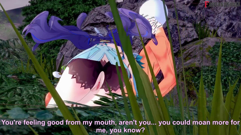 Fantasy king: Seks ahegao panas Lauma di hutan - genshin Impact