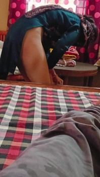 Desi Housewife Changing Panty in From of Her Lover