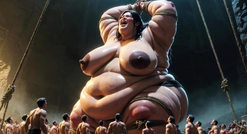 YOUR BEST FANTASY: Giant SSBBW Bound on Bed - Desperate for Tiny Men Deep...