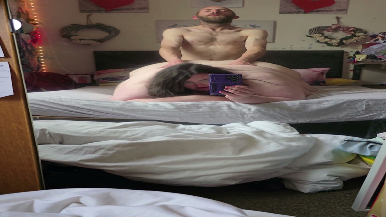 SSBBW Hunter: Awek montel super saiz menunggang cowgirl songsang kemudian gaya doggy