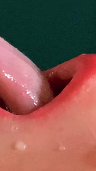 Foreskin: She Gags From Huge Amounts of Sperm, Going Down Her Throat Closeup