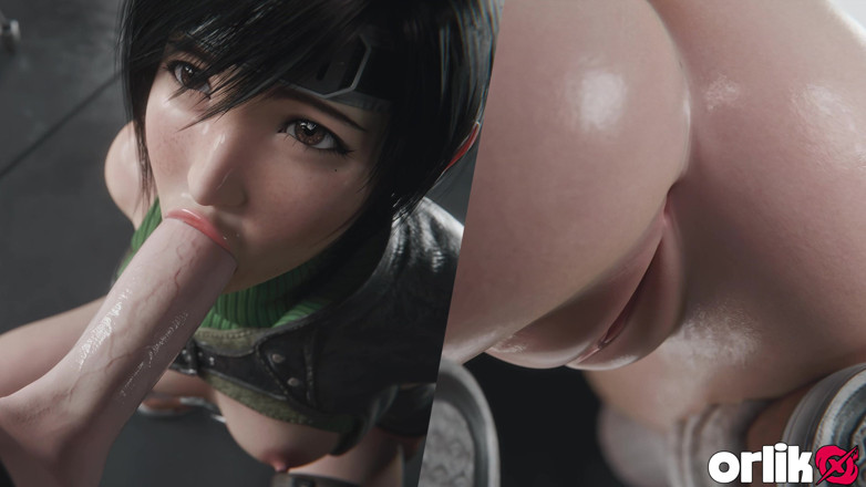 Orlikx: Yuffie kisaragi gran polla descuidada mamada - animación 3D profunda y desordenada