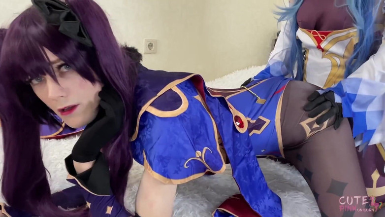 CutePinkUnicorn: Anime-meisje traint mijn kont met voorbinddildo femdom
