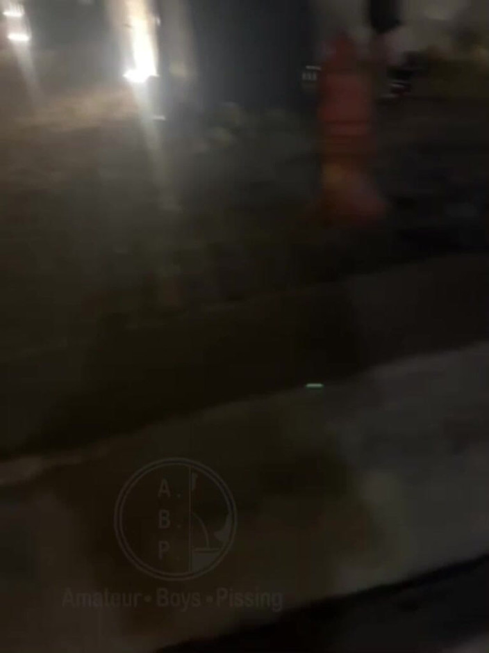 AmateurBoysPissing: Sokakta işeyişine yardım ediyor