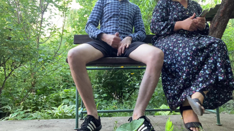 OurFetishLife: Gorgeous stepmom milf milks a big dick in the park...