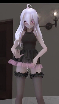 [mmd] Deboli color seta nera, anale serra con motivo osceno