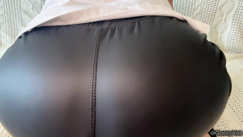 GassyKat: Leather Face Farts POV: Ass in Your Face