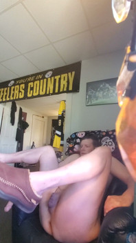 Lee Przybylowicz Hiding His Pathetic Little Sissy Clitty Behind a Water Bottle