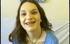 Barely legal teen sucks her man off