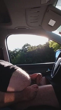 Jerking off in the Car