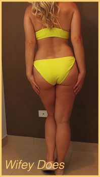 Wifey Wears a Skimpy Yellow Bikini