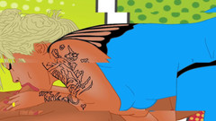 Trans Toonz: Dicker arsch rayalla lutscht schwanz im studio