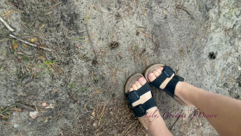 Lily, Goddess of Desire: A Stroll During Which Your Neighbor Gives You a Footjob
