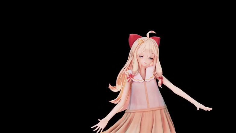 Smixix: Jiaran Diana 中国 Vtuber 服を脱ぐ ダンス MMD 3D ブラック アイズ カラー エディット Smixix