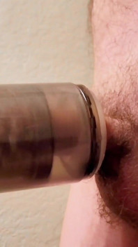 Big Thick Cock Cums Hard Twice From Automatic Male Masturbator