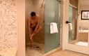 Azn Dad Man: Hombre asiático ducha completa, masturbación y semen